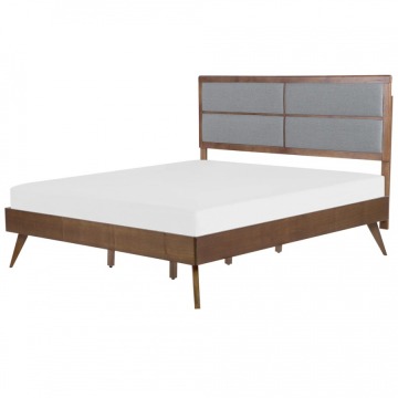 Łóżko drewniane 180 x 200 cm ciemne POISSY