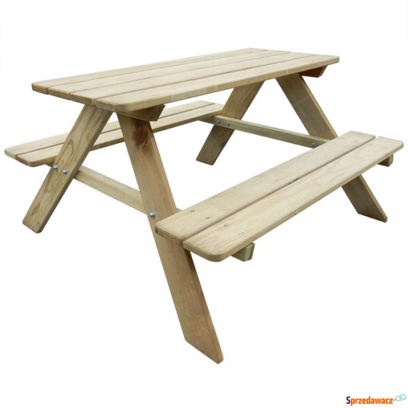 Stół piknikowy dla dzieci 89x89,6x50,8 cm, dr... - Stoły, ławy, stoliki - Głogów