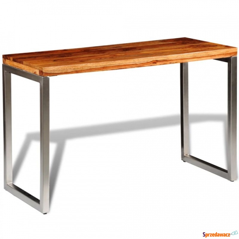 Stół lub biurko z drewna sheesham z metalowymi... - Biurka - Koszalin