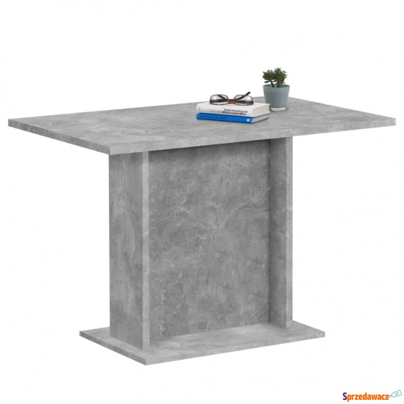 FMD Stół jadalniany, 110 cm, betonowy szary - Stoły kuchenne - Zielona Góra