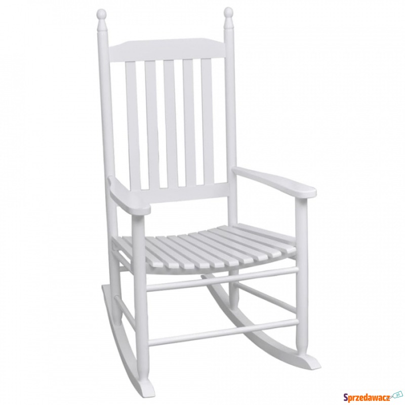 Fotel bujany z wygiętym siedziskiem, biały, d... - Krzesła ogrodowe - Włocławek