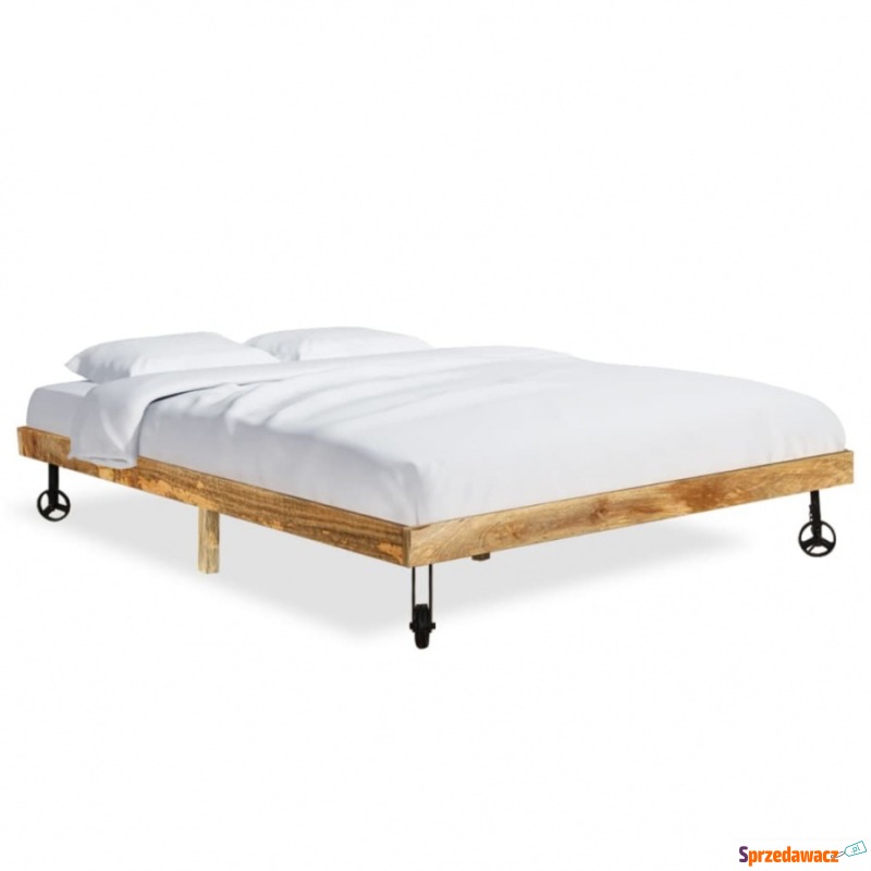 Rama łóżka, lite drewno mango, 200 x 200 cm - Stelaże do łóżek - Włocławek