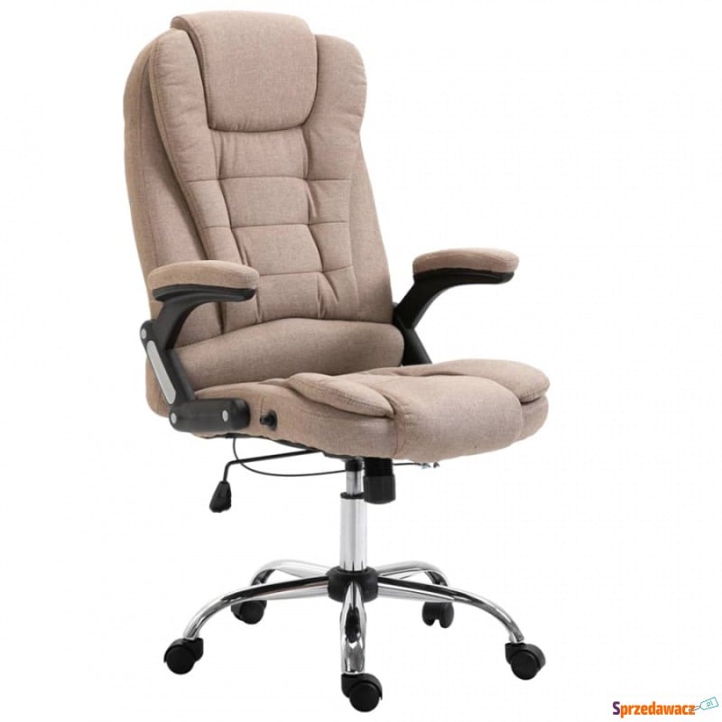 Fotel biurowy kolor taupe poliester - Krzesła biurowe - Kalisz
