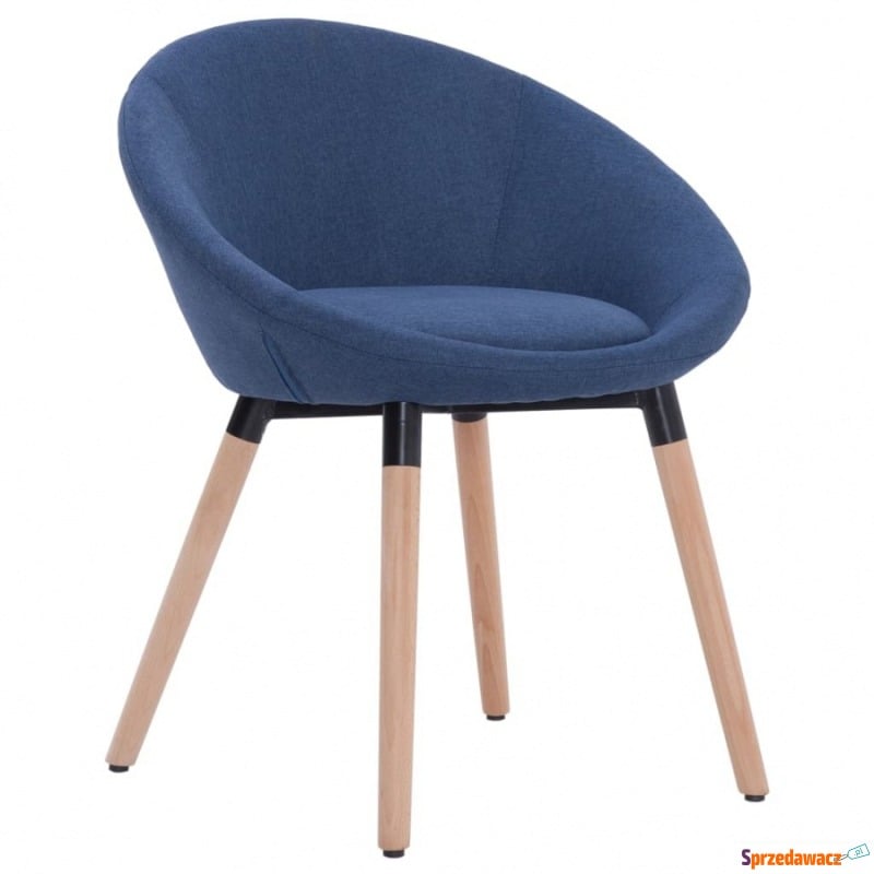 Krzesło do salonu niebieskie tapicerowane tkaniną - Krzesła do salonu i jadalni - Wodzisław Śląski
