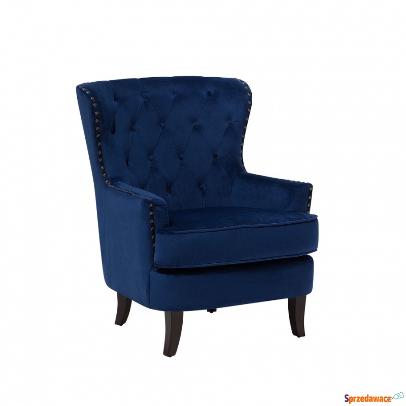 Fotel welwet niebieski Dioguardi II - Sofy, fotele, komplety... - Płock