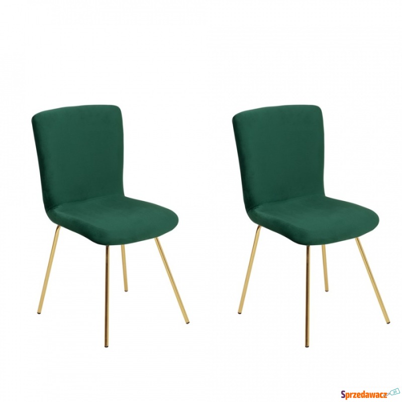 Zestaw 2 krzeseł do jadalni zielony RUBIO - Krzesła do salonu i jadalni - Łódź