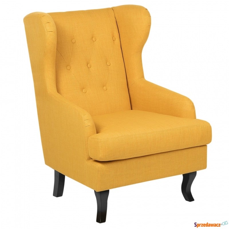 Fotel uszak tapicerowany żółty ALTA - Sofy, fotele, komplety... - Toruń