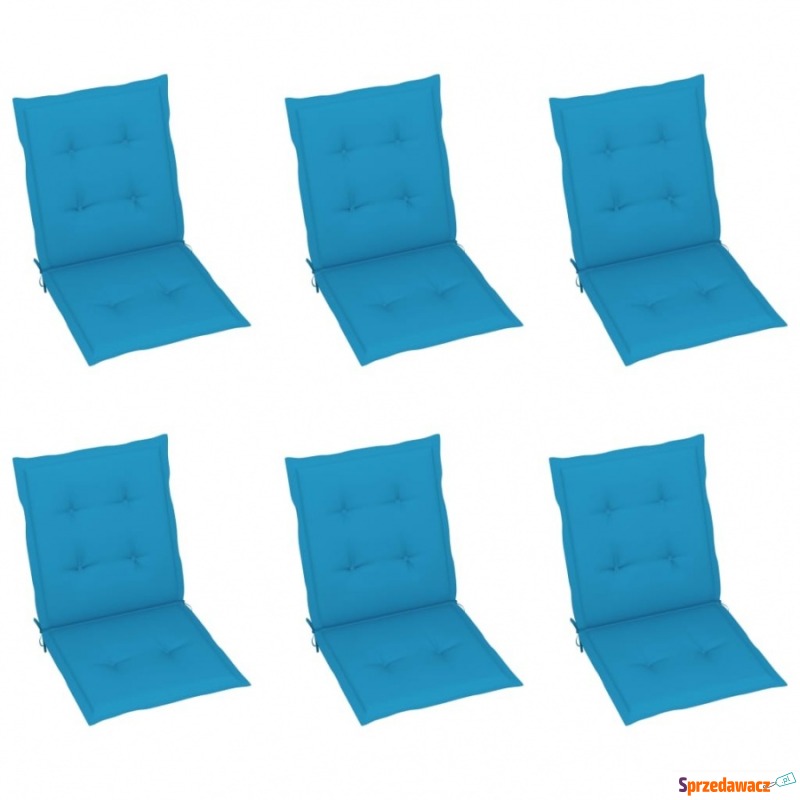Poduszki na krzesła ogrodowe, 6 szt., niebieskie,... - Poduszki - Łomża