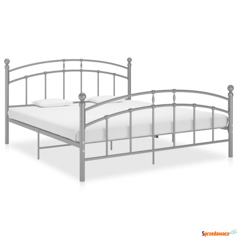 Rama łóżka, szara, metalowa, 140 x 200 cm - Stelaże do łóżek - Tarnów