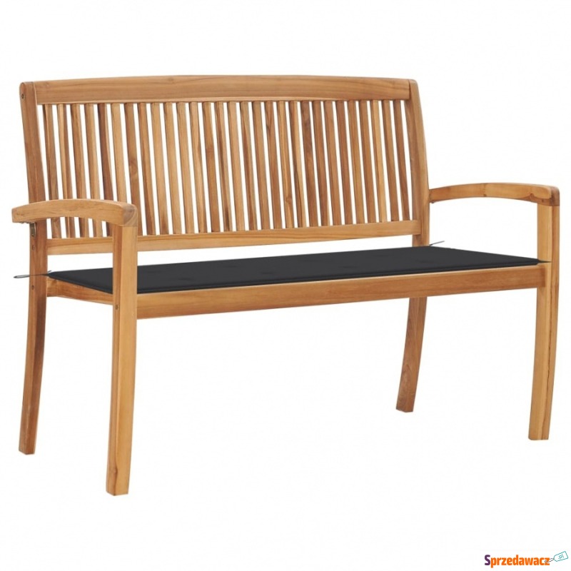 Sztaplowana ławka ogrodowa z poduszką, 128,5 cm,... - Krzesła ogrodowe - Radom