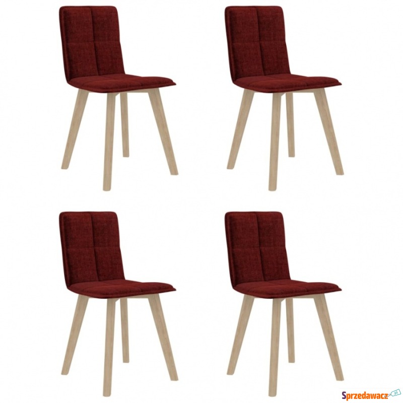 Krzesła stołowe, 4 szt., czerwone wino, tapic... - Krzesła kuchenne - Białystok