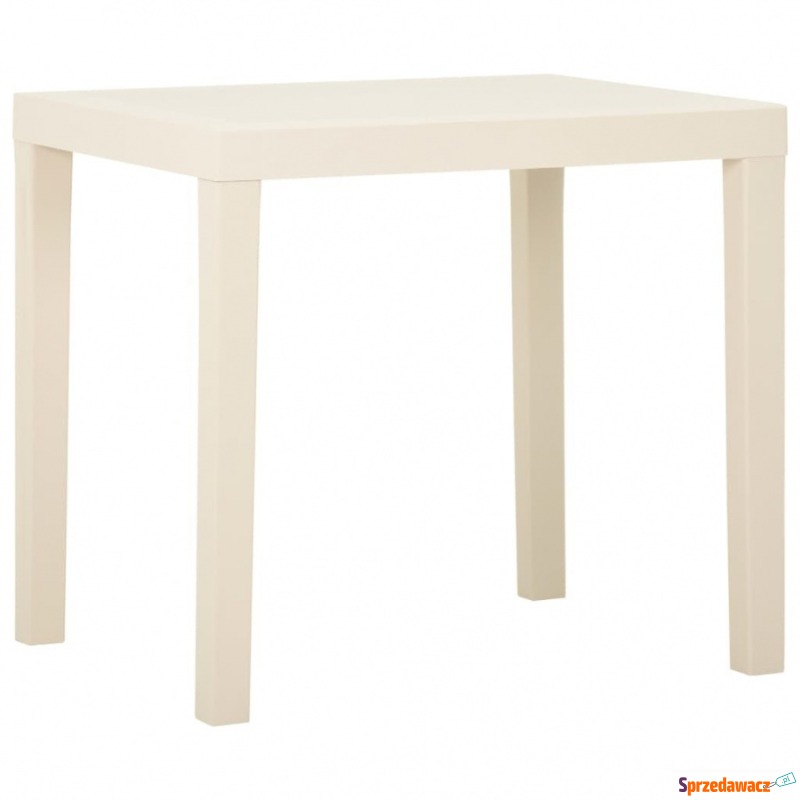 Stolik ogrodowy, biały, 79 x 65 x 72 cm, plastikowy - Stoły, ławy, stoliki - Jarosław