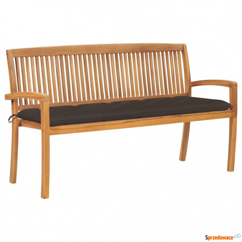 Sztaplowana ławka ogrodowa z poduszką, 159 cm,... - Krzesła ogrodowe - Sanok