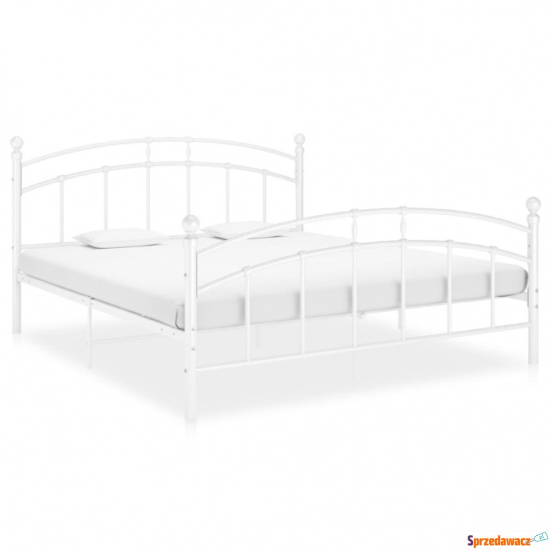 Rama łóżka, biała, metalowa, 140 x 200 cm - Stelaże do łóżek - Nowy Sącz