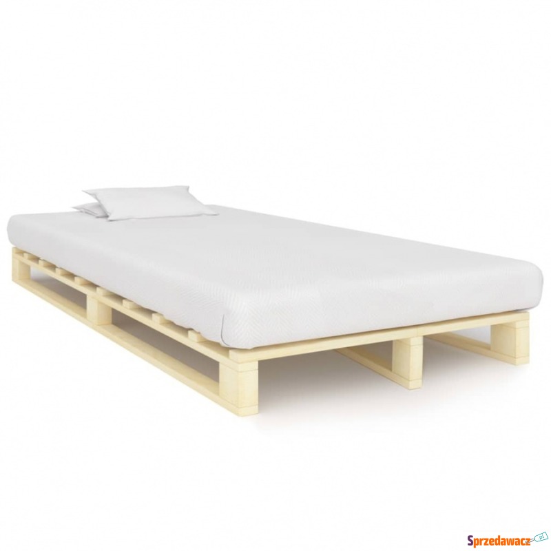 Rama łóżka z palet, lite drewno sosnowe, 120 x... - Stelaże do łóżek - Bytom