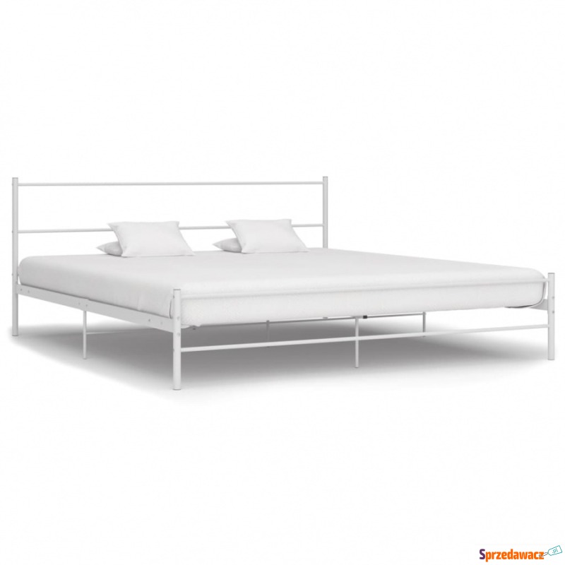 Rama łóżka, biała, metalowa, 160 x 200 cm - Stelaże do łóżek - Chorzów
