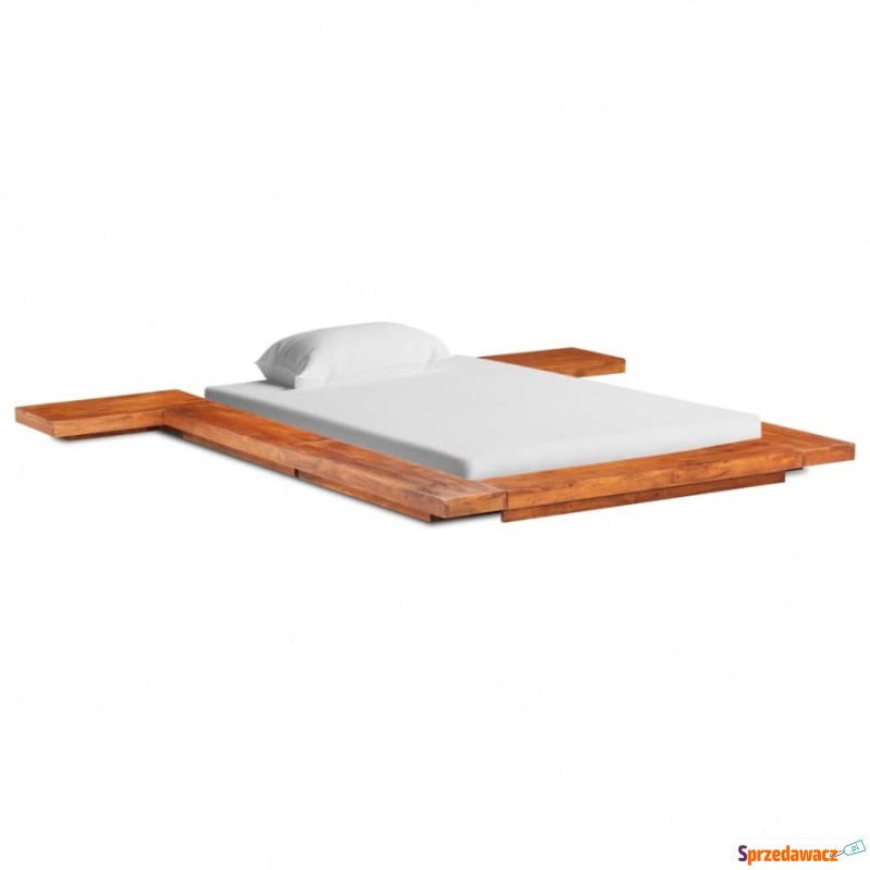 Rama łóżka futon w japońskim stylu, drewno ak... - Stelaże do łóżek - Bytom