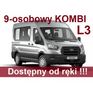 Ford Transit - Kombi L3 150KM 9-osob.Trend Kamera Hak hol. Niska Cena ! 2778 zł