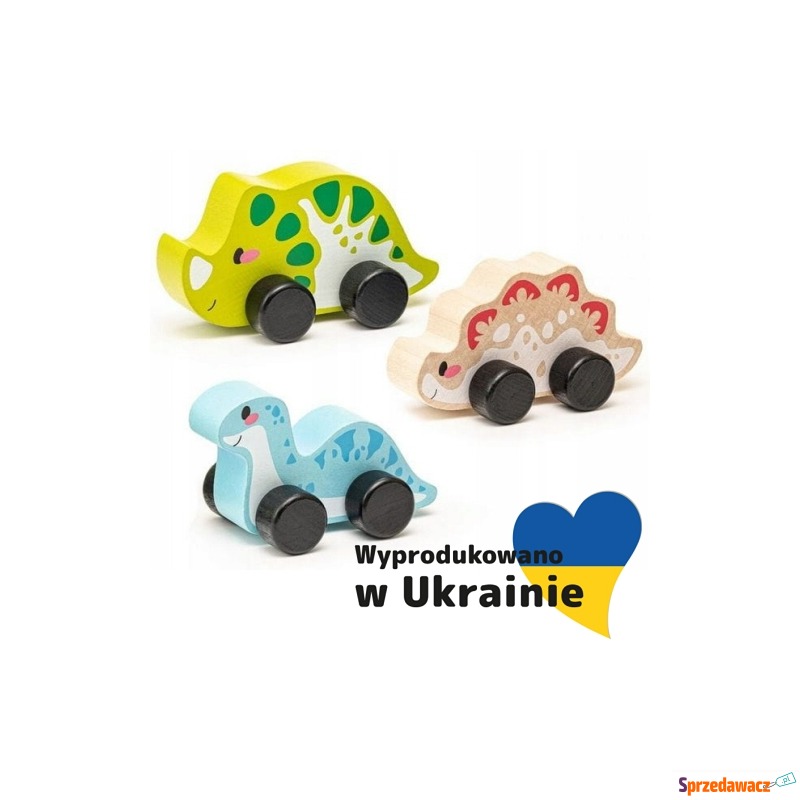 Cubika, Drewniane pojazdy Radosne dinozaury - Pozostałe zabawki - Kraków