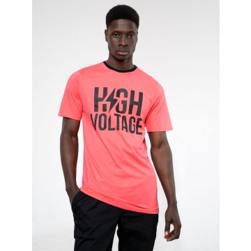 Koszulka Z Krótkim Rękawem Męska Różowa Young Almighty High Voltage