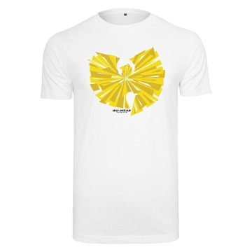 Koszulka Z Krótkim Rękawem Męska Biała Wu Wear Split Logo WU055