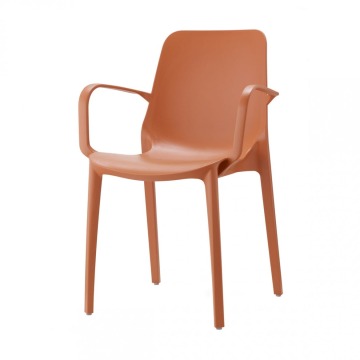 Krzesło Ginevra - terracotta z podłokietnikami