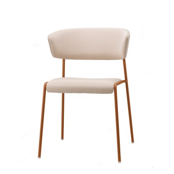 Krzesło Lisa wodoodporne z podłokietnikiem- rama terracotta