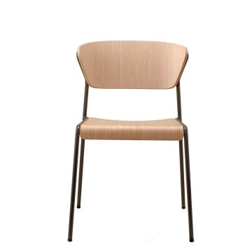 Krzesło Lisa drewniane - rama antracytowa