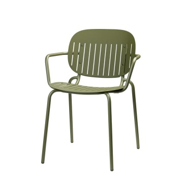 Krzesło Si-Si barcode z podłokietnikami - oliwkowy