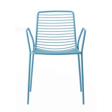 Krzesło Summer z podłokietnikami - jasny niebieski