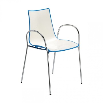 Krzesło Zebra Bicolore biało - niebieskie