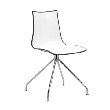 Krzesło Zebra Bicolore obrotowe biało - szare