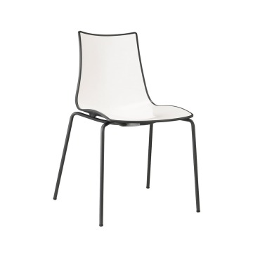 Krzesło Zebra Bicolore biało - antracytowe