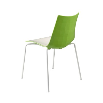 Krzesło Zebra Bicolore biało - zielone