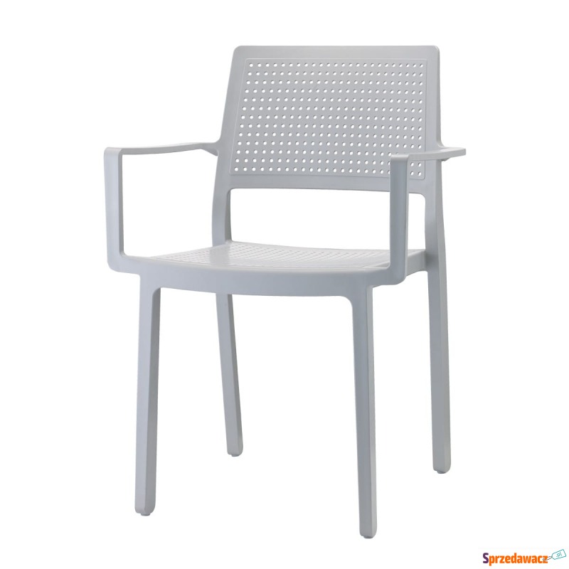 Krzesło Emi - jasny szary z podłokietnikiem - Krzesła kuchenne - Kalisz