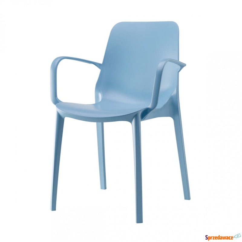 Krzesło Ginevra ekologiczne - niebieskie z po... - Krzesła kuchenne - Piotrków Trybunalski
