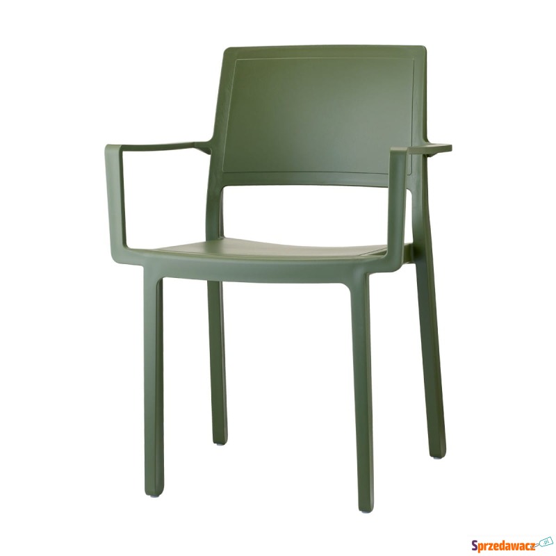 Krzesło Kate - oliwkowy z podłokietnikami - Krzesła kuchenne - Gdynia