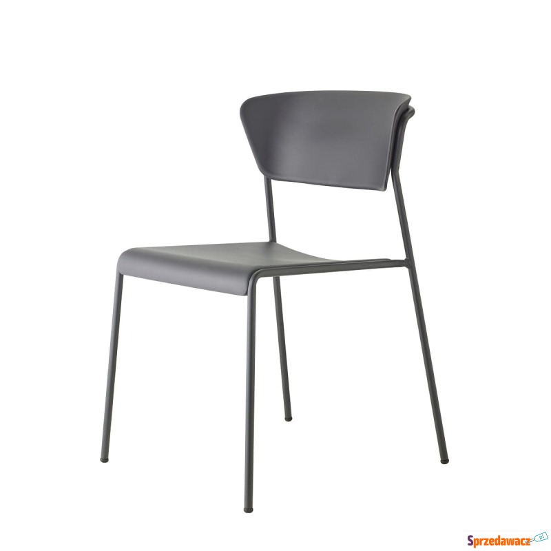 Krzesło Lisa technopolymer ekologiczne - antracyt - Krzesła kuchenne - Szczecinek
