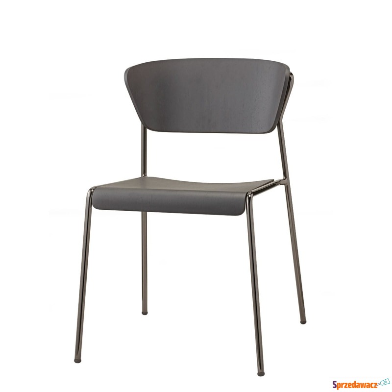 Krzesło Lisa drewniane - rama czarny połysk - Krzesła kuchenne - Kraśnik