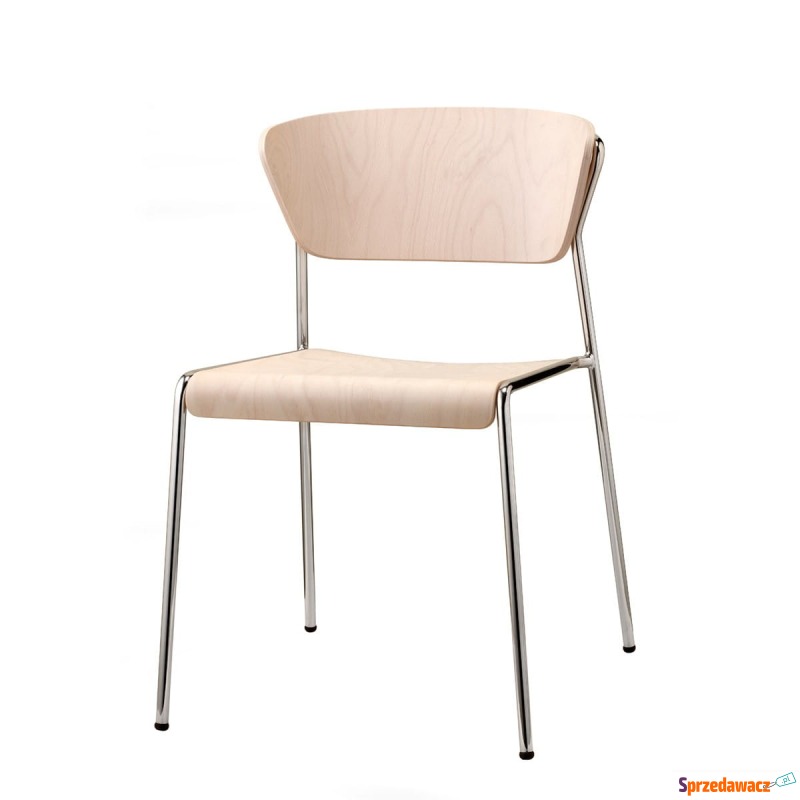 Krzesło Lisa drewniane - rama chromowana - Krzesła kuchenne - Ostrołęka