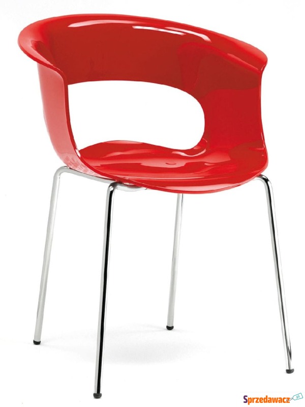 Krzesło Miss B Antishock - transparentny czerwony - Krzesła kuchenne - Sosnowiec