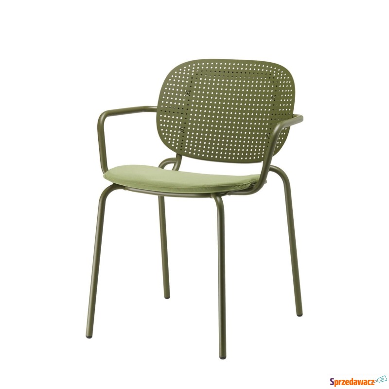 Krzesło Si-Si dots z podłokietnikami - oliwkowy - Krzesła kuchenne - Płock