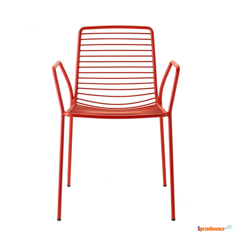 Krzesło Summer z podłokietnikami - czerwone - Krzesła kuchenne - Grudziądz