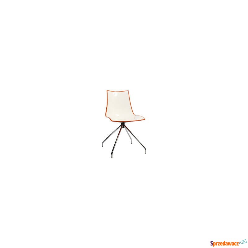 Krzesło Zebra Bicolore obrotowe biało - czerwone - Krzesła kuchenne - Szczecin