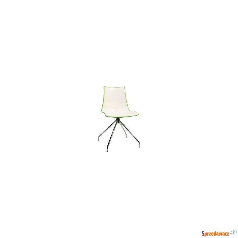 Krzesło Zebra Bicolore obrotowe biało - zielone - Krzesła kuchenne - Słupsk