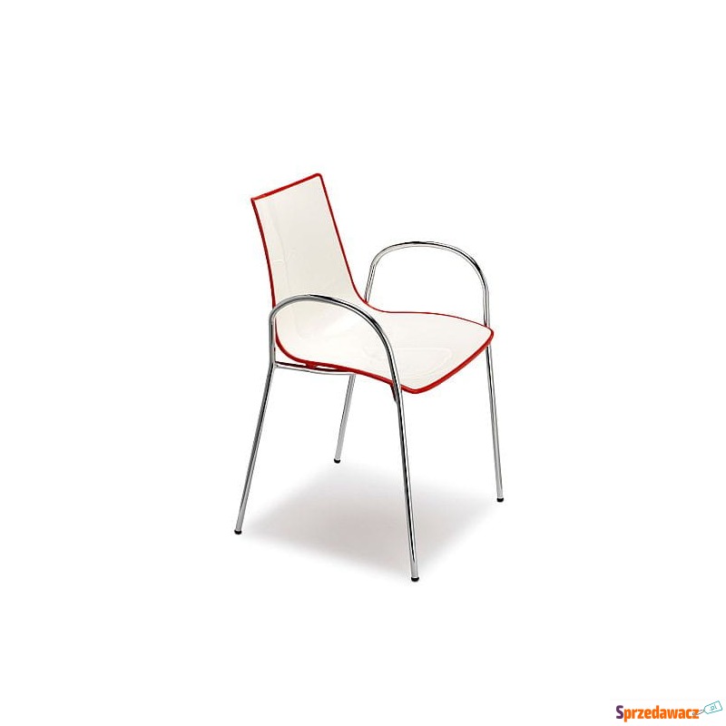 Krzesło Zebra Bicolore z podłokietnikami biało... - Krzesła kuchenne - Gorzów Wielkopolski