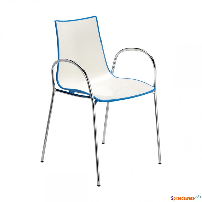 Krzesło Zebra Bicolore biało - niebieskie - Krzesła kuchenne - Lublin