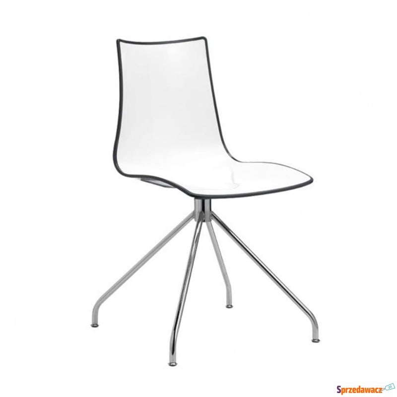 Krzesło Zebra Bicolore obrotowe biało - szare - Krzesła kuchenne - Grudziądz