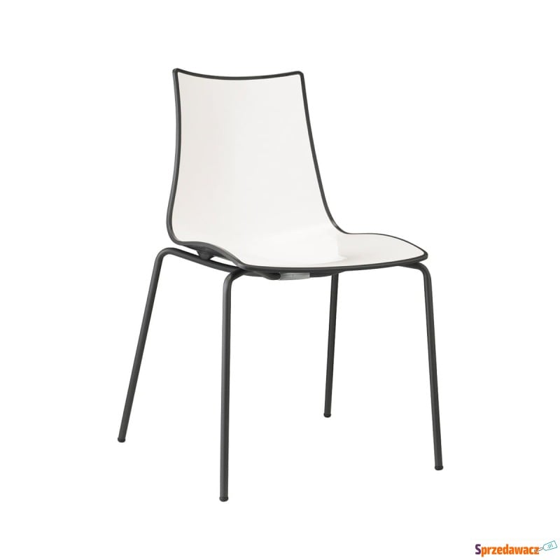 Krzesło Zebra Bicolore biało - antracytowe - Krzesła kuchenne - Bielsko-Biała