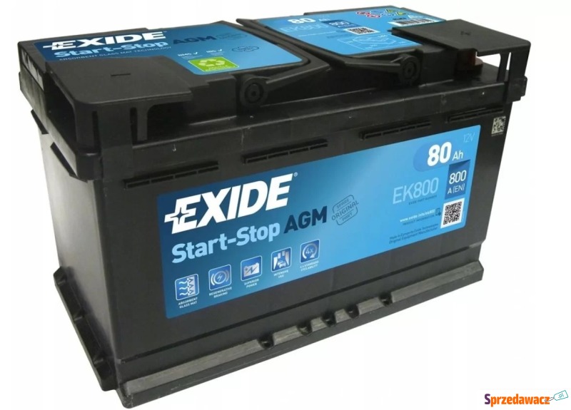 Akumulator Exide AGM start&stop 80Ah 800A EN - Akumulatory - Legionowo